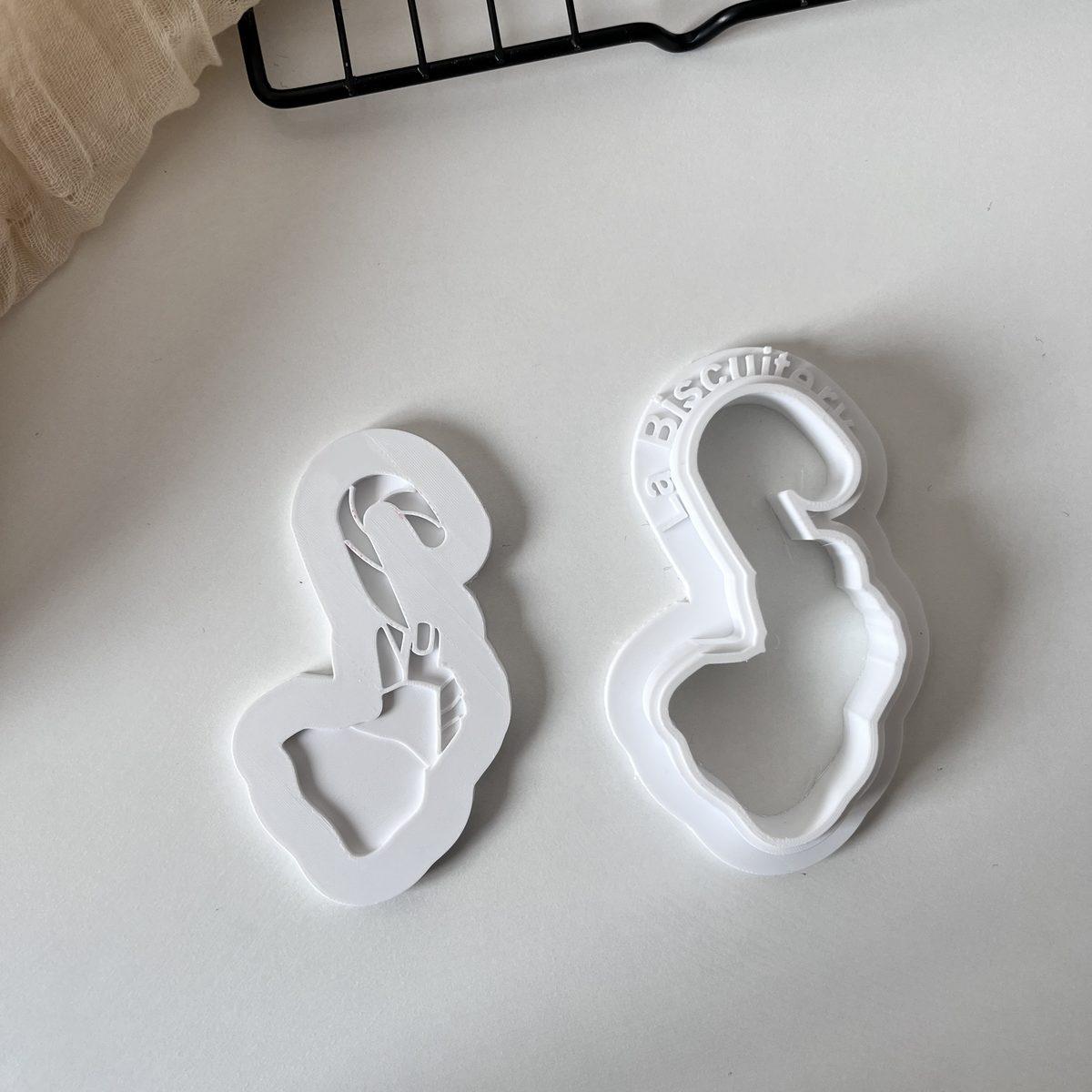 Emporte-pièce et tampon Silhouette de grossesse — La Biscuitery